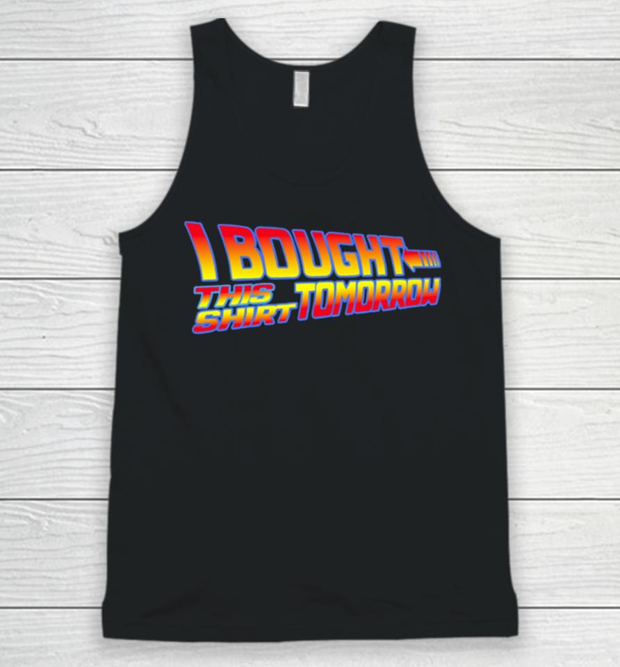 Back To The Future Movie I Bought This Tomorrow Vintage Unisex Tank Top