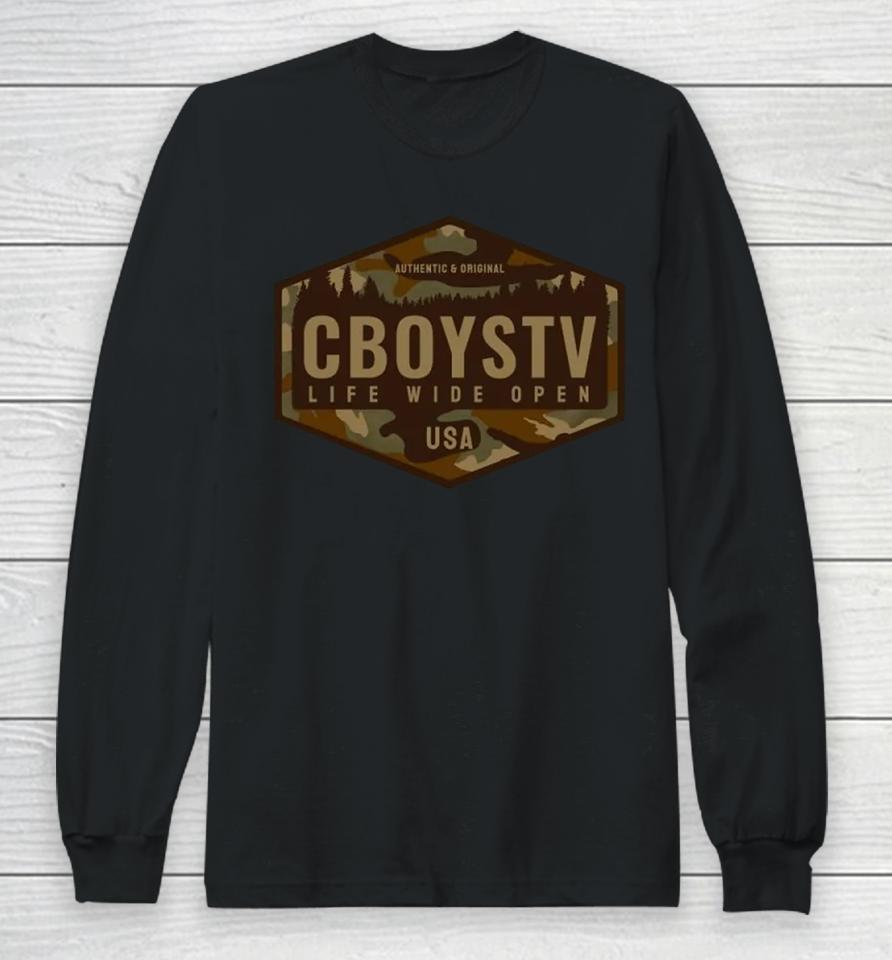 Backwoods Cboystv Life Wide Open Logo Long Sleeve T-Shirt
