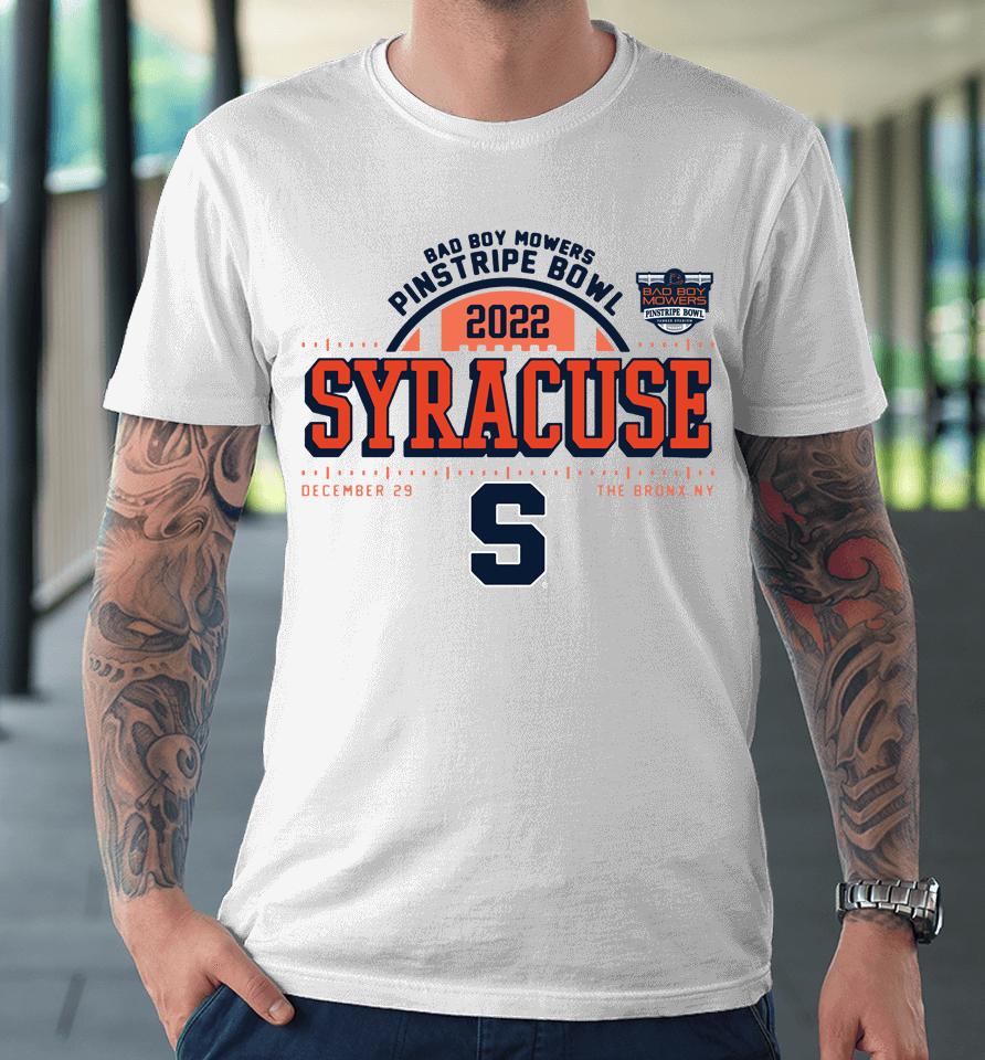 Bad Boy Mowers Pinstripe Bowl Syracuse Orange Premium T-Shirt