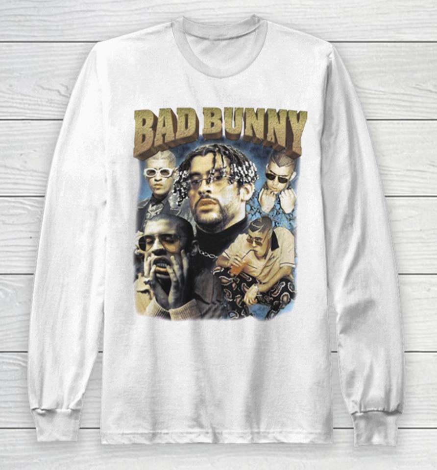 Bad Bunny Rap Hip Hop Vintage Retro Long Sleeve T-Shirt