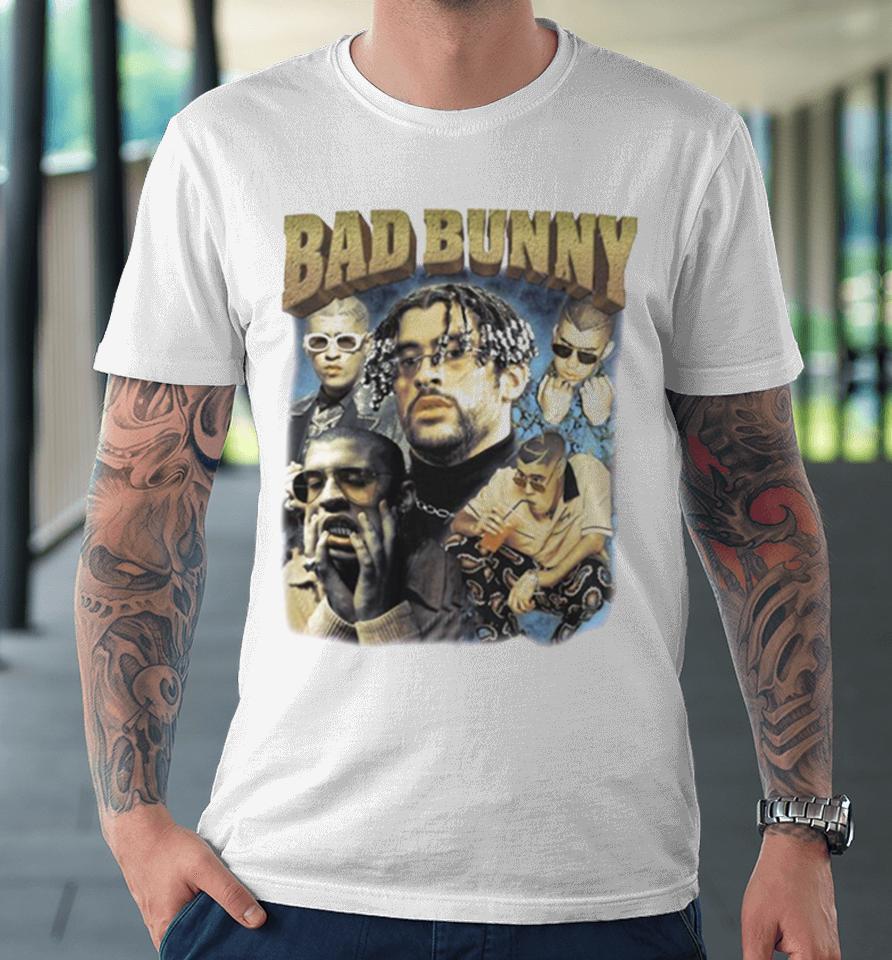 Bad Bunny Rap Hip Hop Vintage Retro Premium T-Shirt