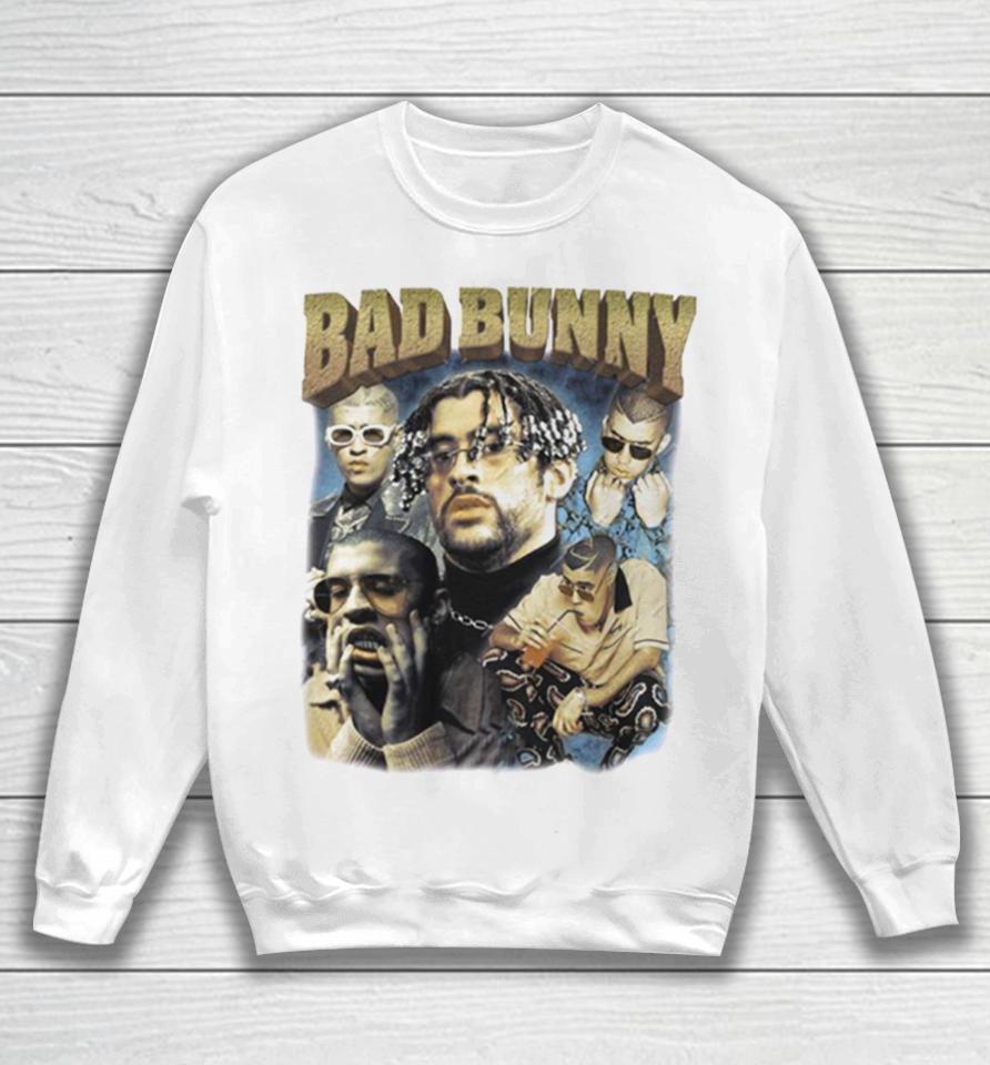Bad Bunny Rap Hip Hop Vintage Retro Sweatshirt