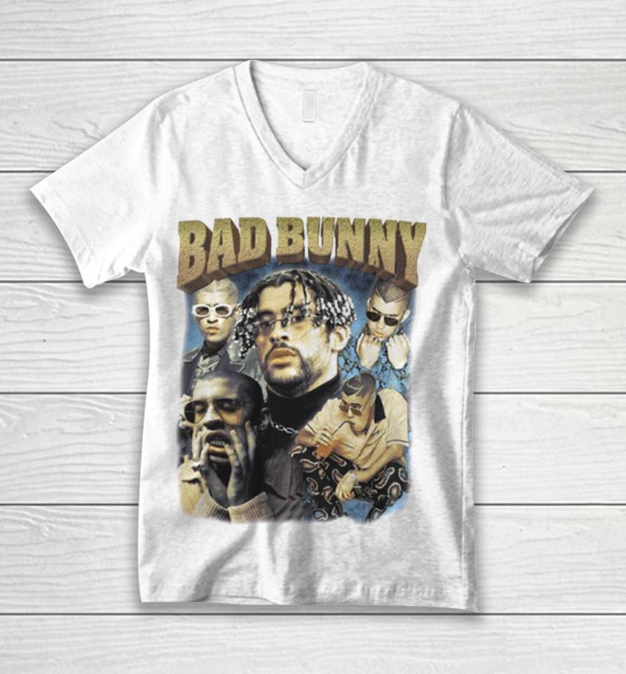 Bad Bunny Rap Hip Hop Vintage Retro Unisex V-Neck T-Shirt