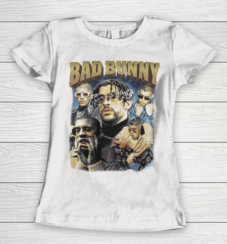 Bad Bunny Rap Hip Hop Vintage Retro Women T-Shirt