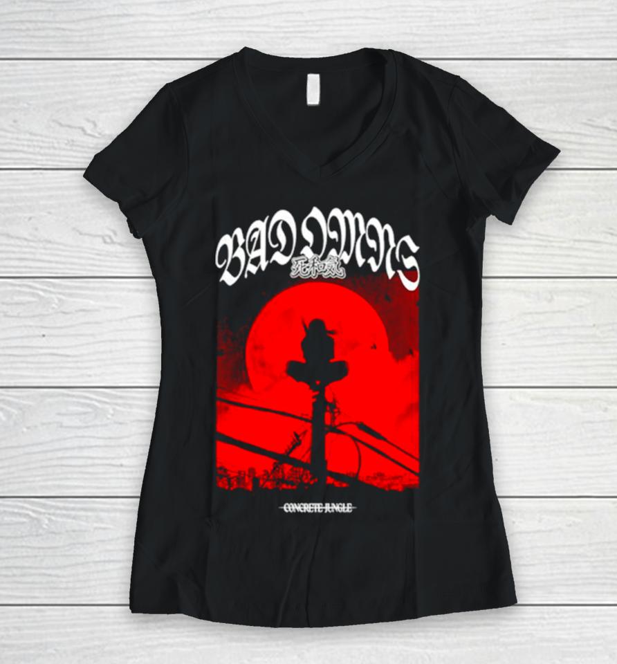 Bad Omens Blood Moon Women V-Neck T-Shirt