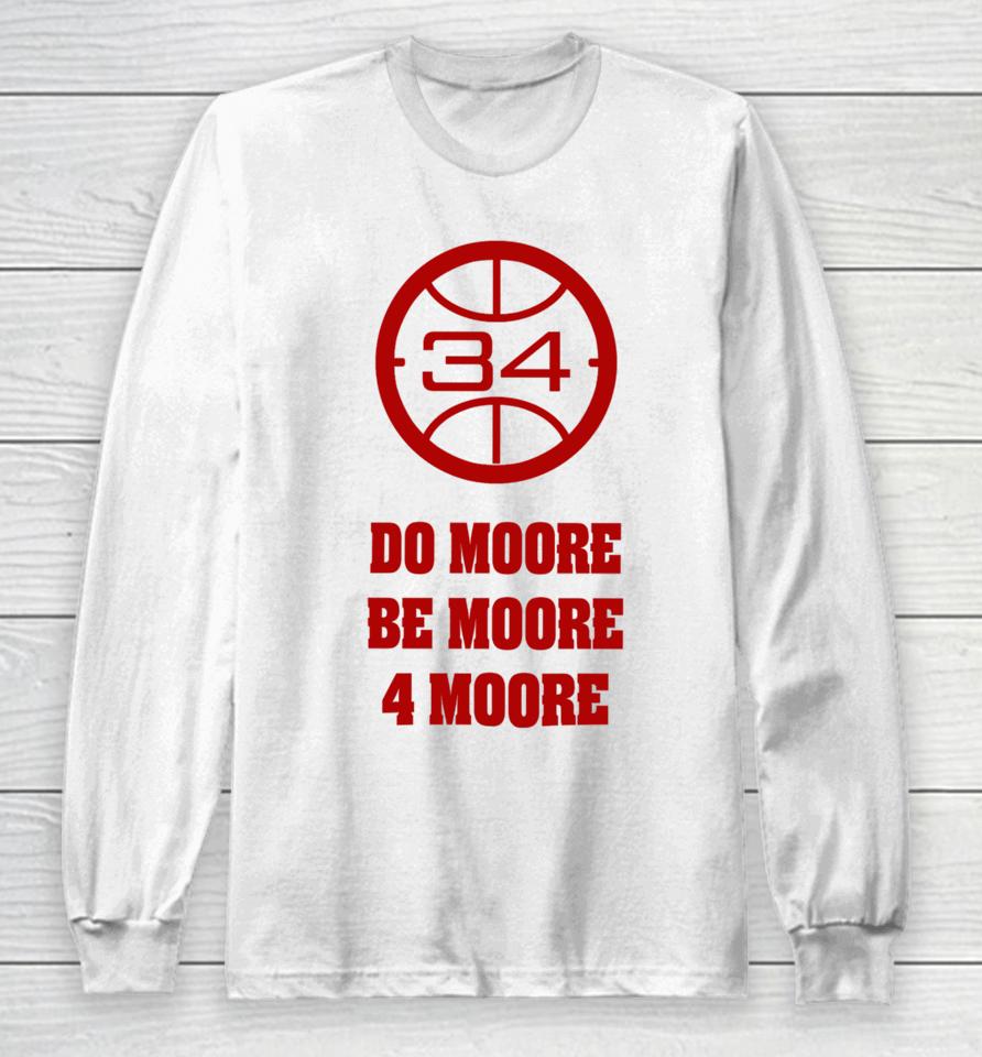 Badgermbb Wisconsin Basketball Do Moore Be Moore 4 Moore Long Sleeve T-Shirt