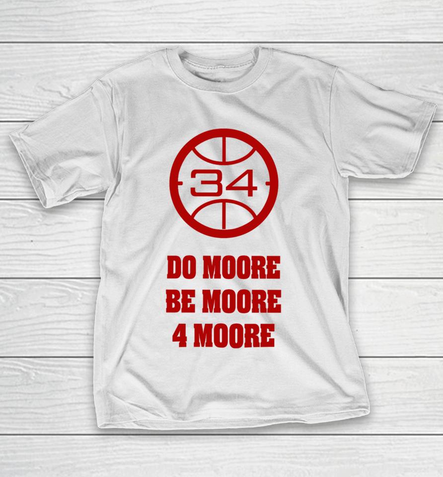 Badgermbb Wisconsin Basketball Do Moore Be Moore 4 Moore T-Shirt