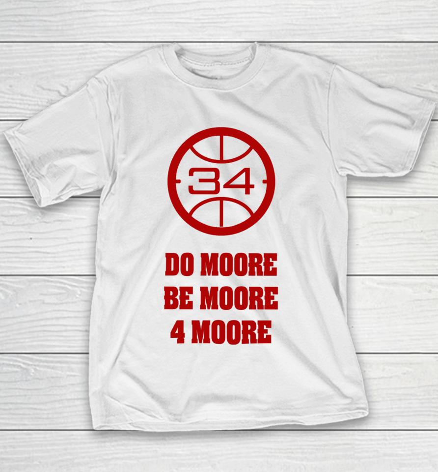 Badgermbb Wisconsin Basketball Do Moore Be Moore 4 Moore Youth T-Shirt