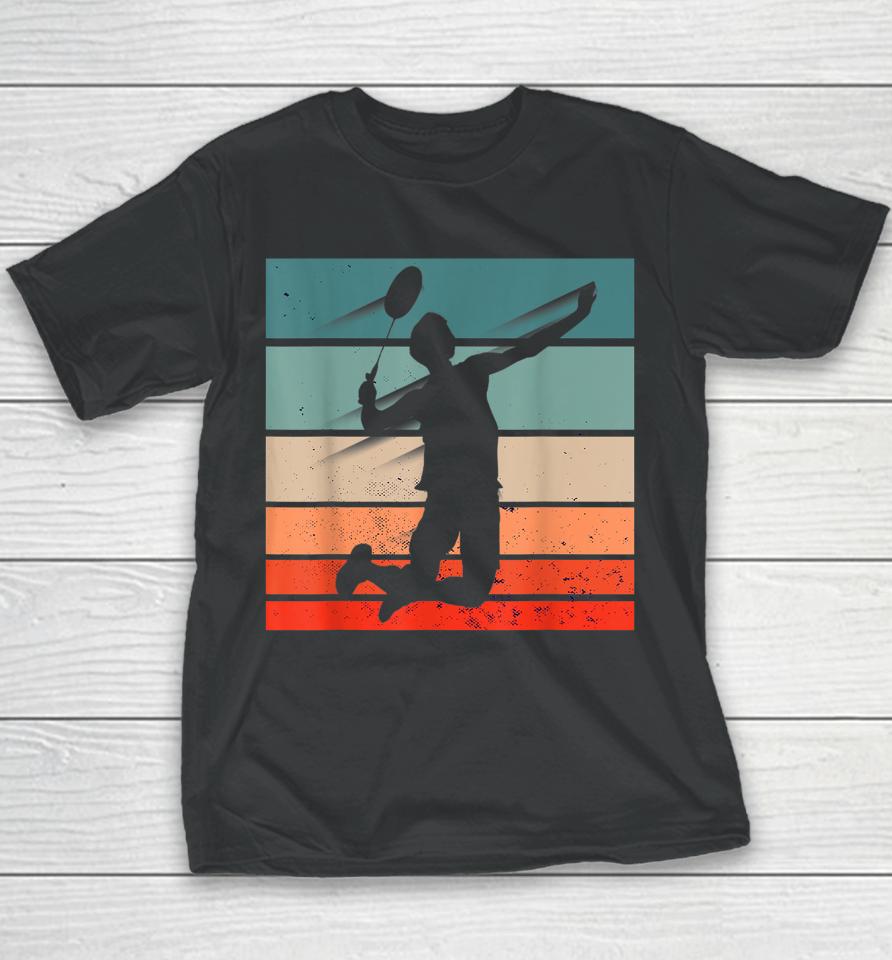 Badminton Player Jump Smash Youth T-Shirt