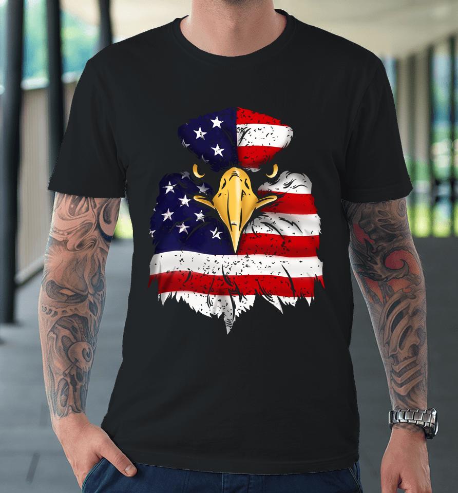 Bald Eagle 4Th Of July American Flag Patriotic Freedom Usa Premium T-Shirt