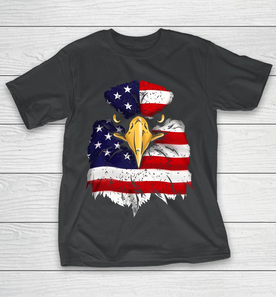 Bald Eagle 4Th Of July American Flag Patriotic Freedom Usa T-Shirt