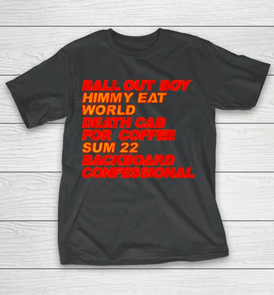 Ball Out Boy Himmy Eat World Death Cab For Coffee T-Shirt