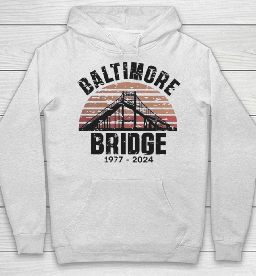 Baltimore Bridge Collapse Stay Strong Francis Scott Key 1977 2024 Vintage Hoodie