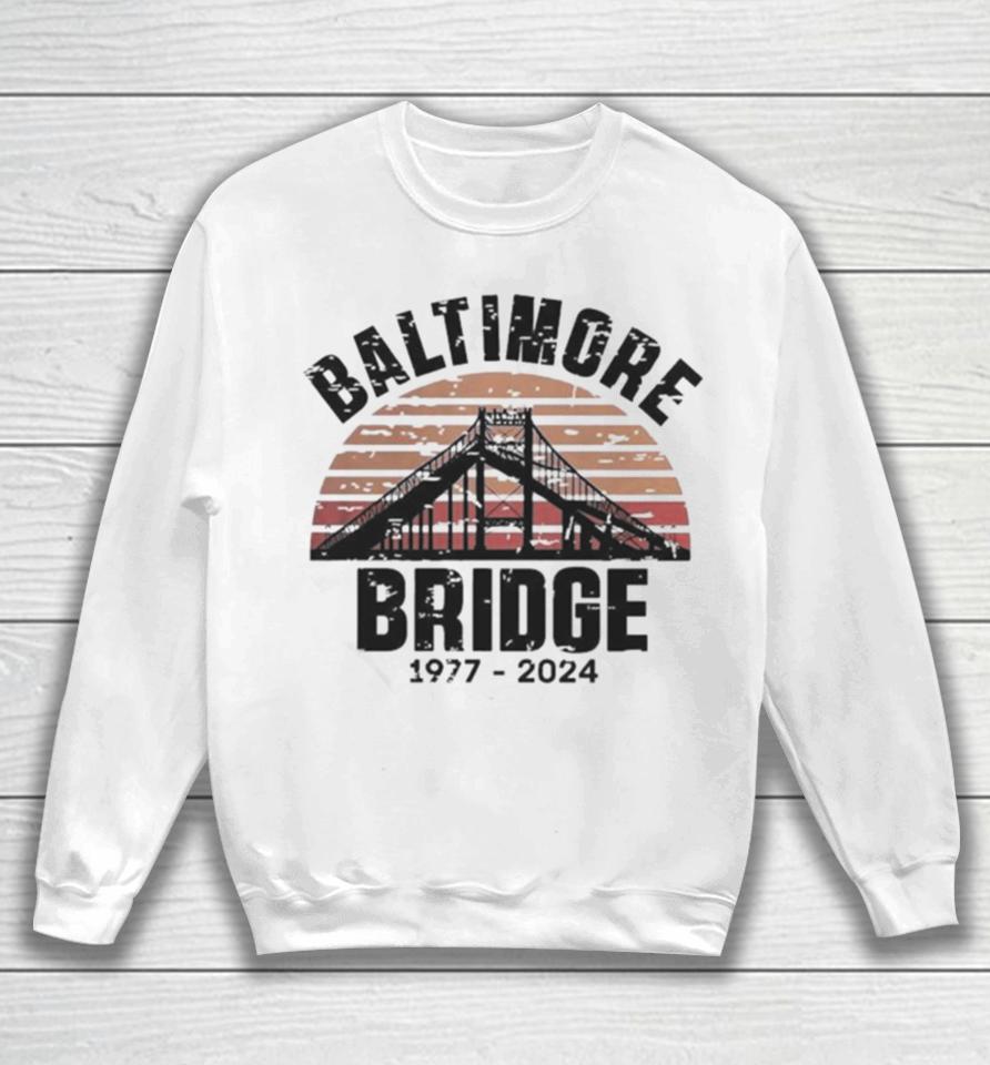 Baltimore Bridge Collapse Stay Strong Francis Scott Key 1977 2024 Vintage Sweatshirt