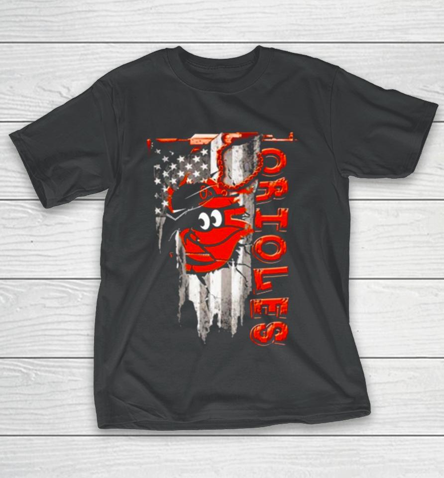 Baltimore Orioles Inside Usa Flag 2023 T-Shirt
