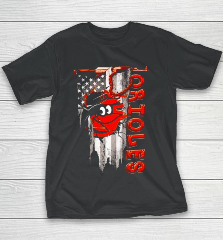 Baltimore Orioles Inside Usa Flag 2023 Youth T-Shirt
