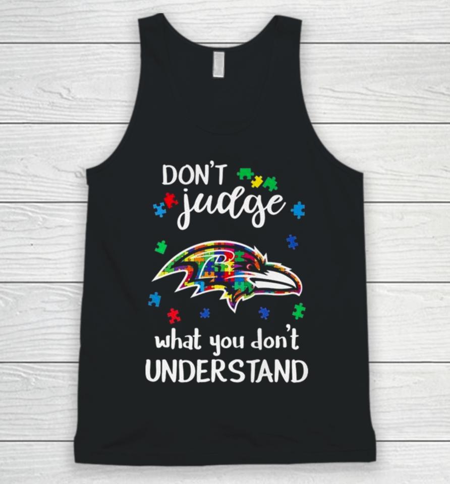 Baltimore Ravens Autism Don’t Judge What You Don’t Understand Unisex Tank Top