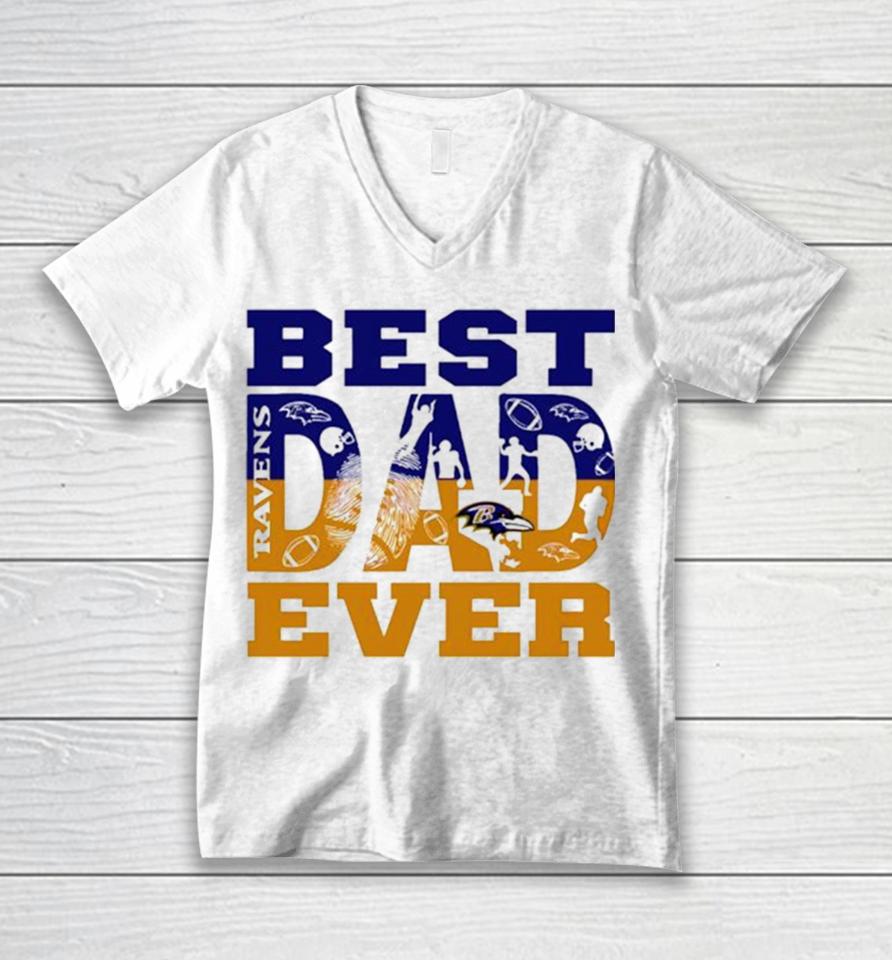 Baltimore Ravens Best Dad Ever Unisex V-Neck T-Shirt