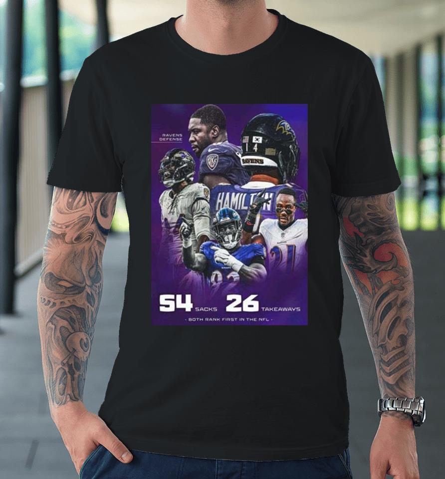 Baltimore Ravens Defense Both Rank First In The Nfl 2023 Season Premium T-Shirt