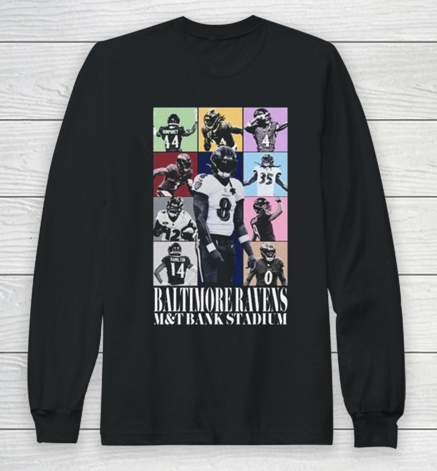Baltimore Ravens M&Amp;T Bank Stadium The Eras Tour Long Sleeve T-Shirt