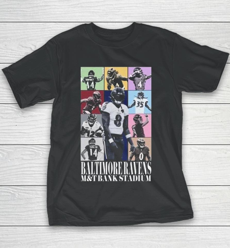 Baltimore Ravens M&Amp;T Bank Stadium The Eras Tour Youth T-Shirt