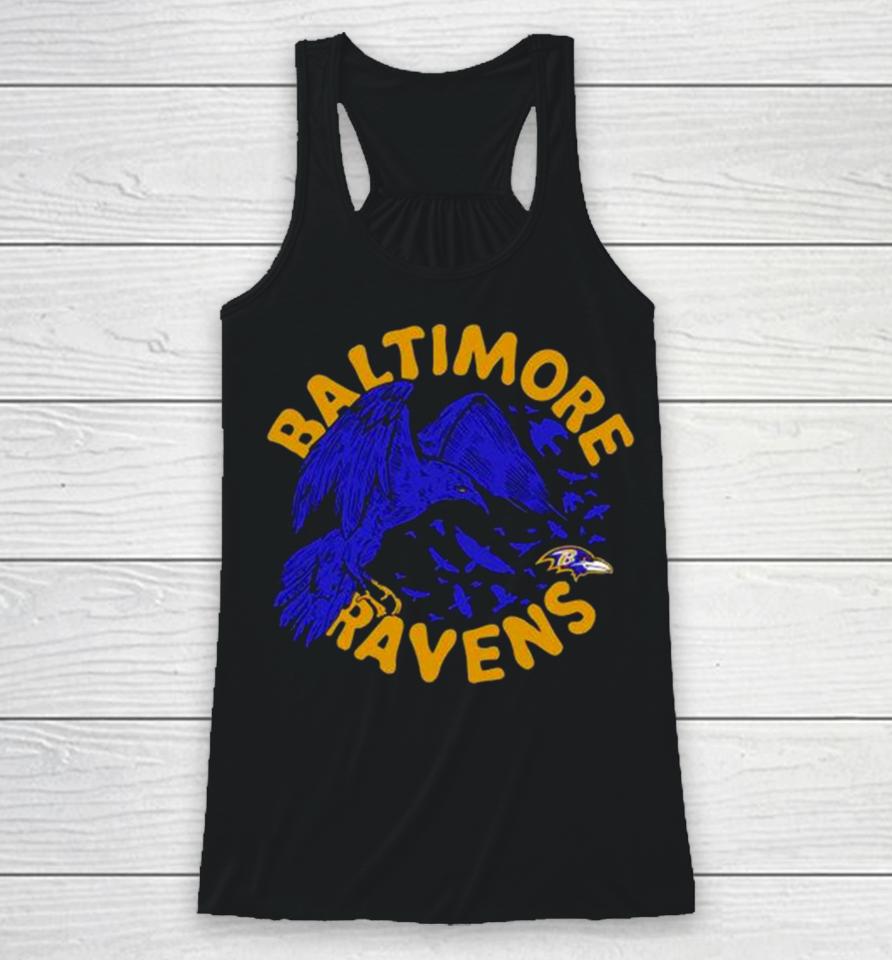 Baltimore Ravens Powerful Ravens Mascot Racerback Tank
