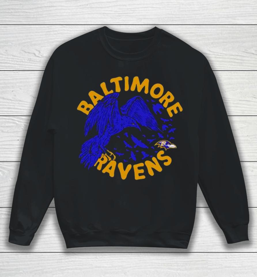 Baltimore Ravens Powerful Ravens Mascot Sweatshirt