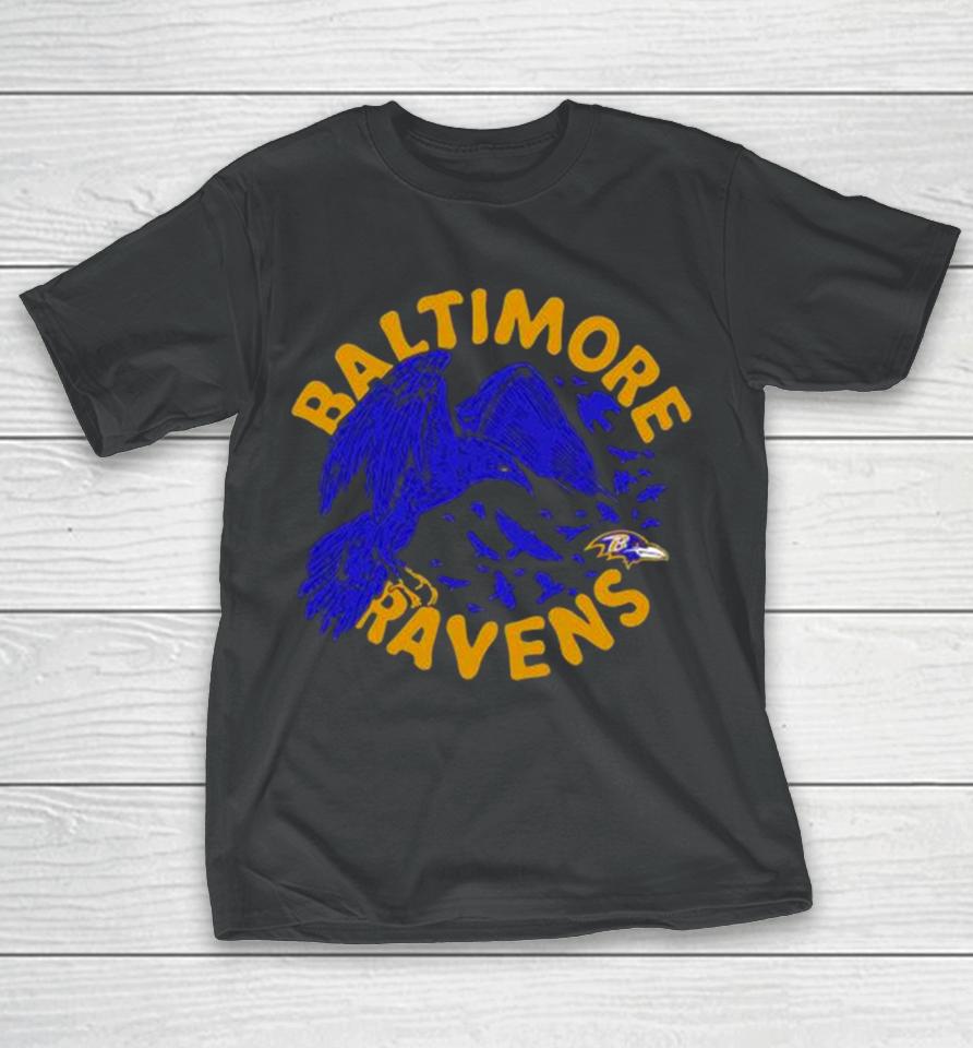 Baltimore Ravens Powerful Ravens Mascot T-Shirt