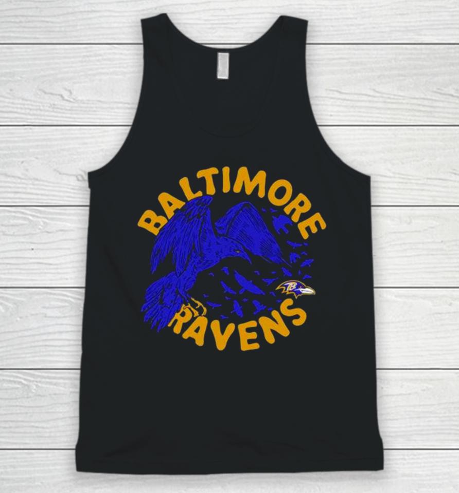 Baltimore Ravens Powerful Ravens Mascot Unisex Tank Top