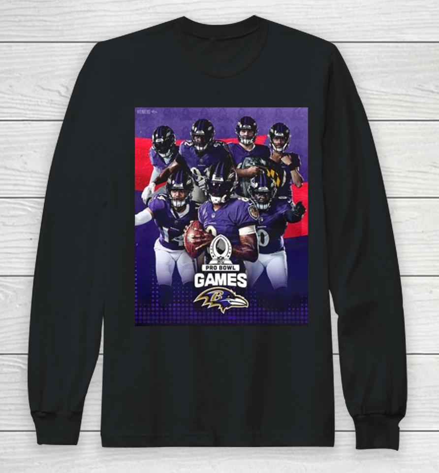 Baltimore Ravens Your Ravens Pro Bowlers Team Up 2024 Nfl Pro Bowl Games Long Sleeve T-Shirt