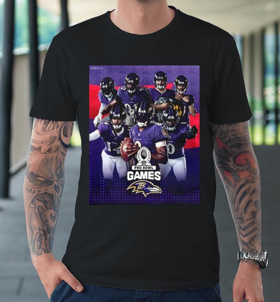 Baltimore Ravens Your Ravens Pro Bowlers Team Up 2024 Nfl Pro Bowl Games Premium T-Shirt