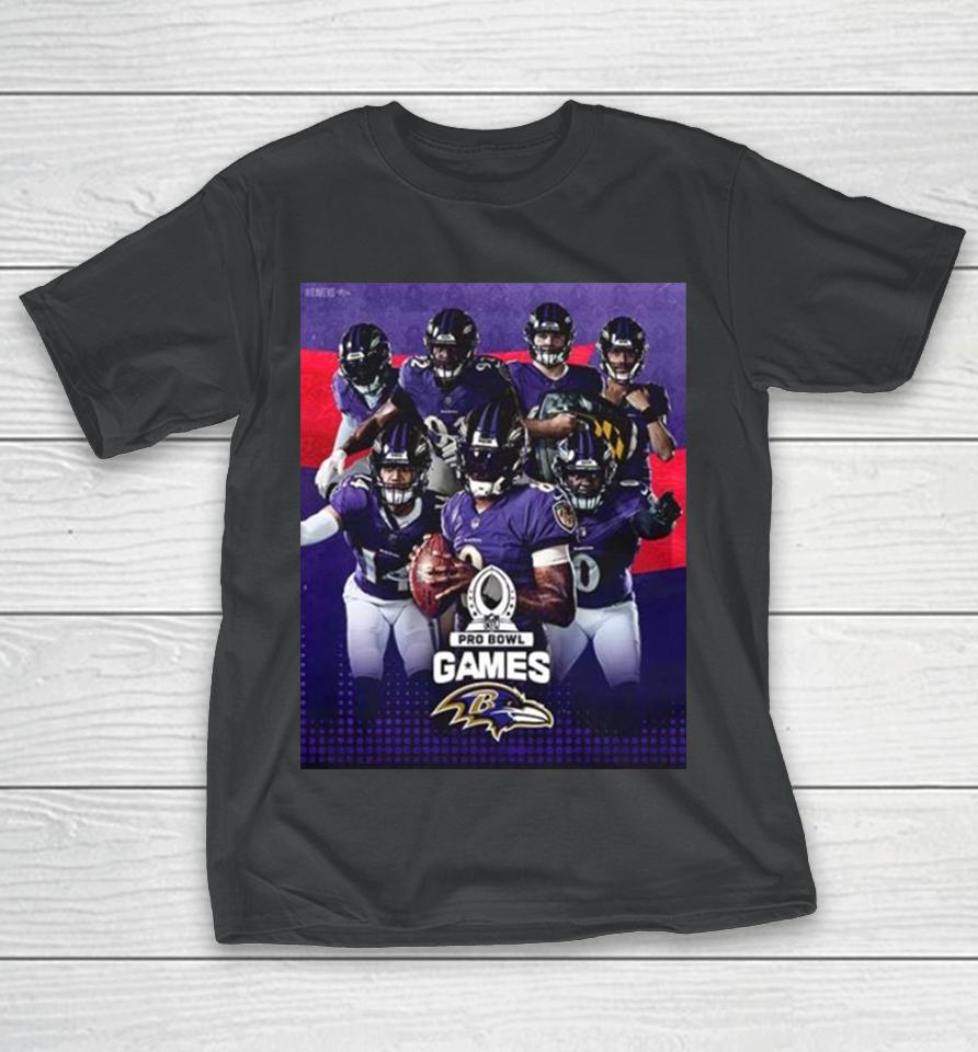 Baltimore Ravens Your Ravens Pro Bowlers Team Up 2024 Nfl Pro Bowl Games T-Shirt