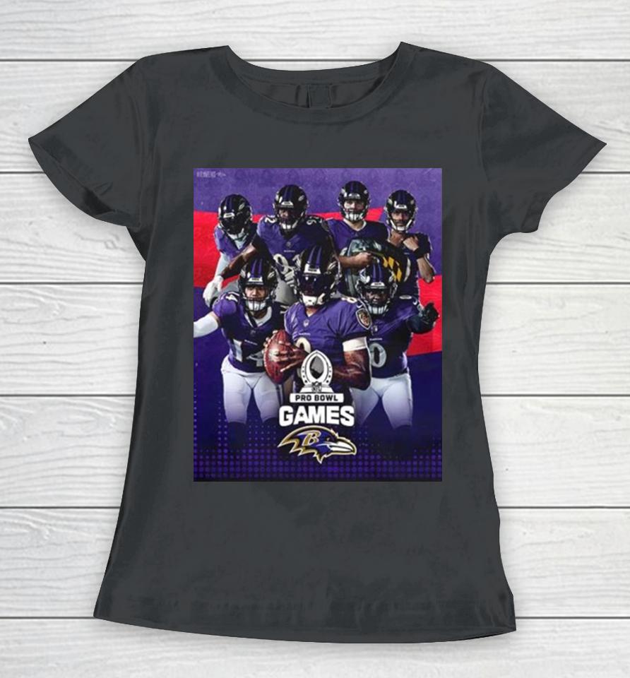 Baltimore Ravens Your Ravens Pro Bowlers Team Up 2024 Nfl Pro Bowl Games Women T-Shirt