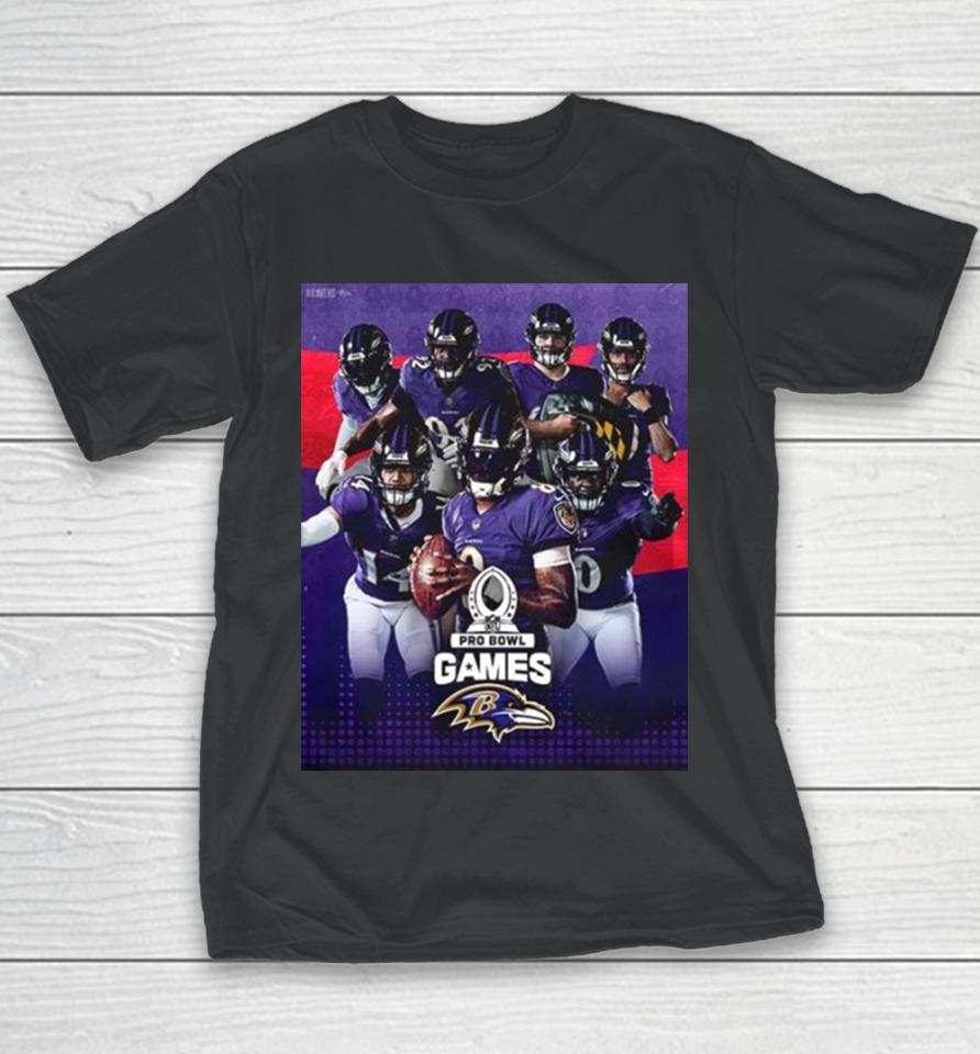 Baltimore Ravens Your Ravens Pro Bowlers Team Up 2024 Nfl Pro Bowl Games Youth T-Shirt