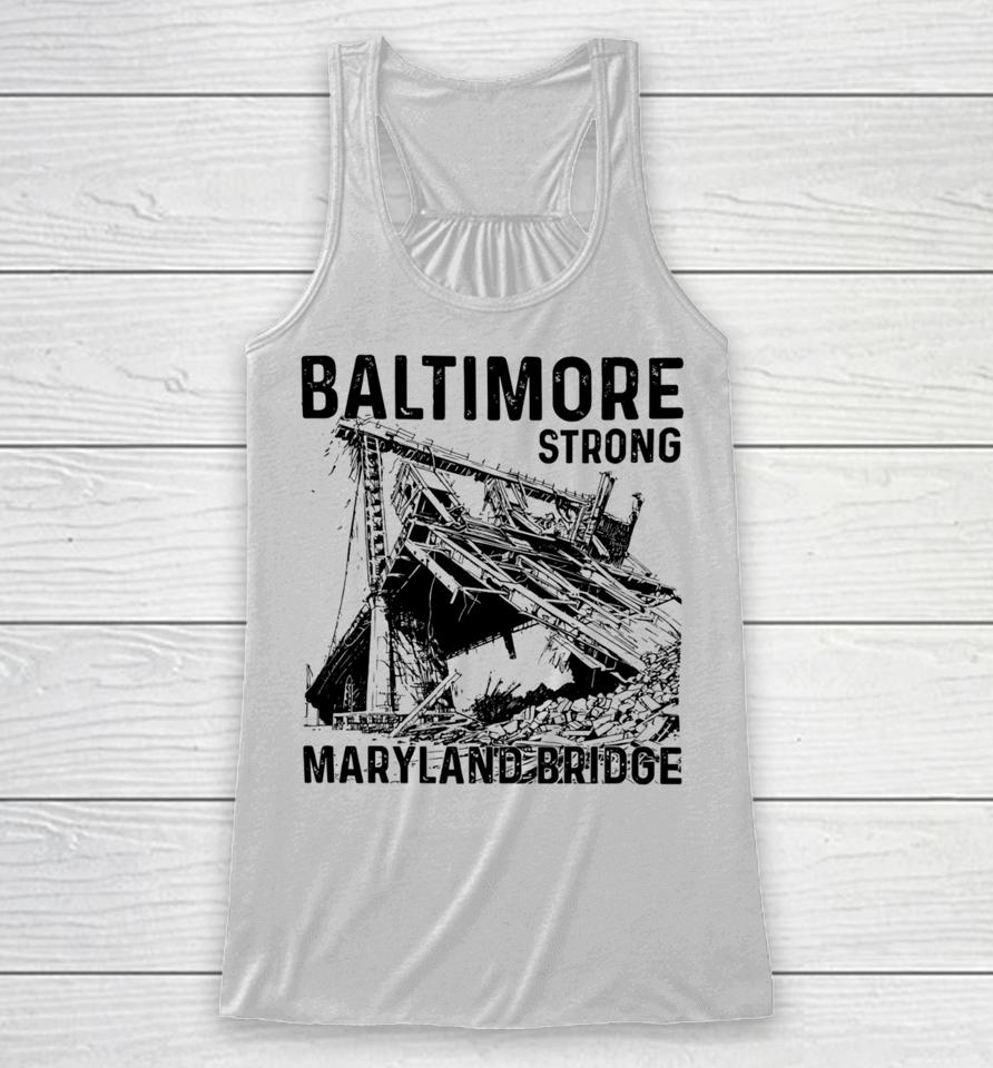 Baltimore Strong Maryland Bridge Vintage Racerback Tank