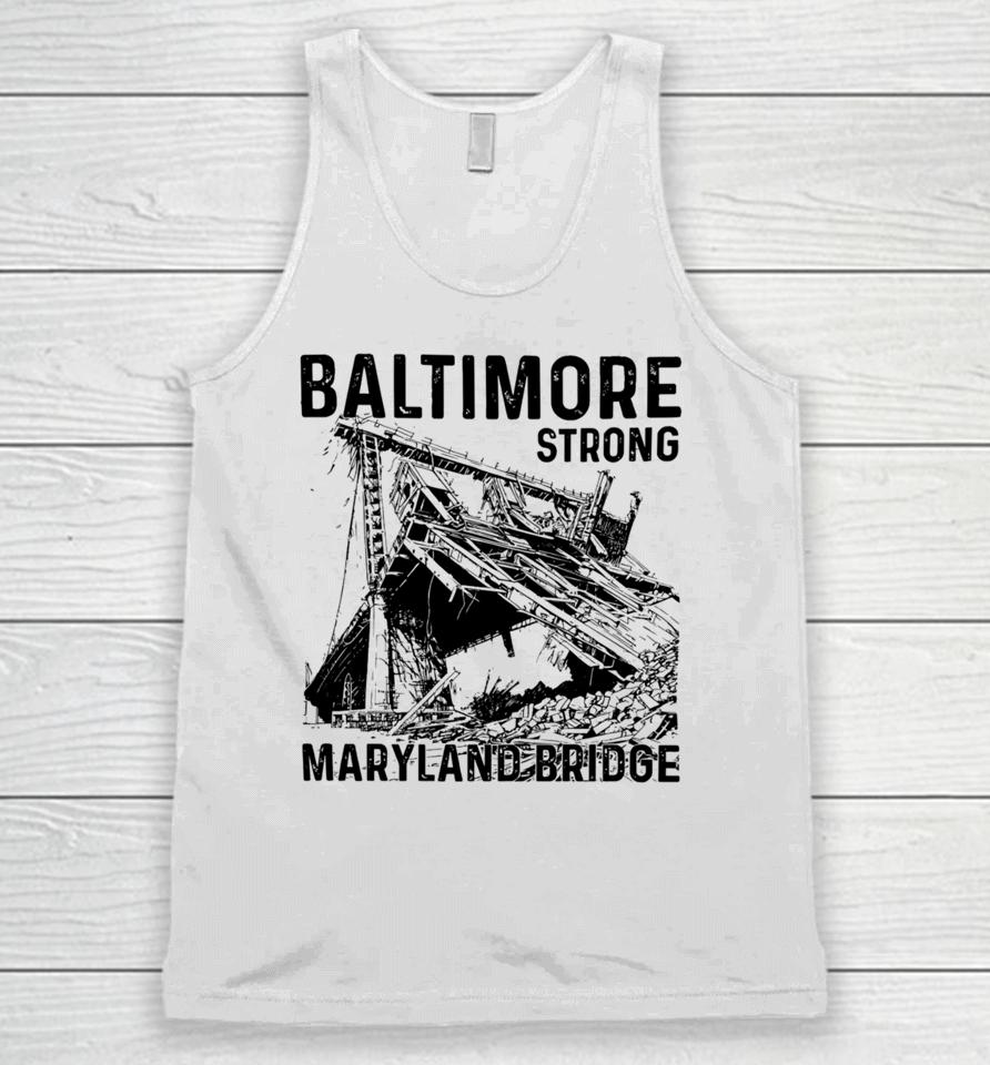 Baltimore Strong Maryland Bridge Vintage Unisex Tank Top
