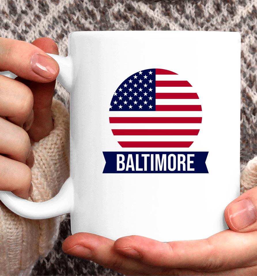 Baltimore Usa Flag Coffee Mug