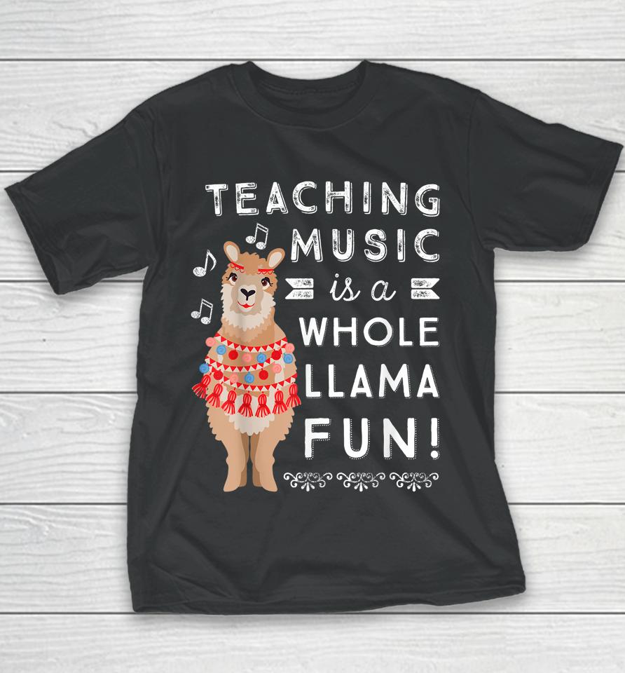 Band Choir Music Teacher Appreciation Gift Whole Llama Youth T-Shirt