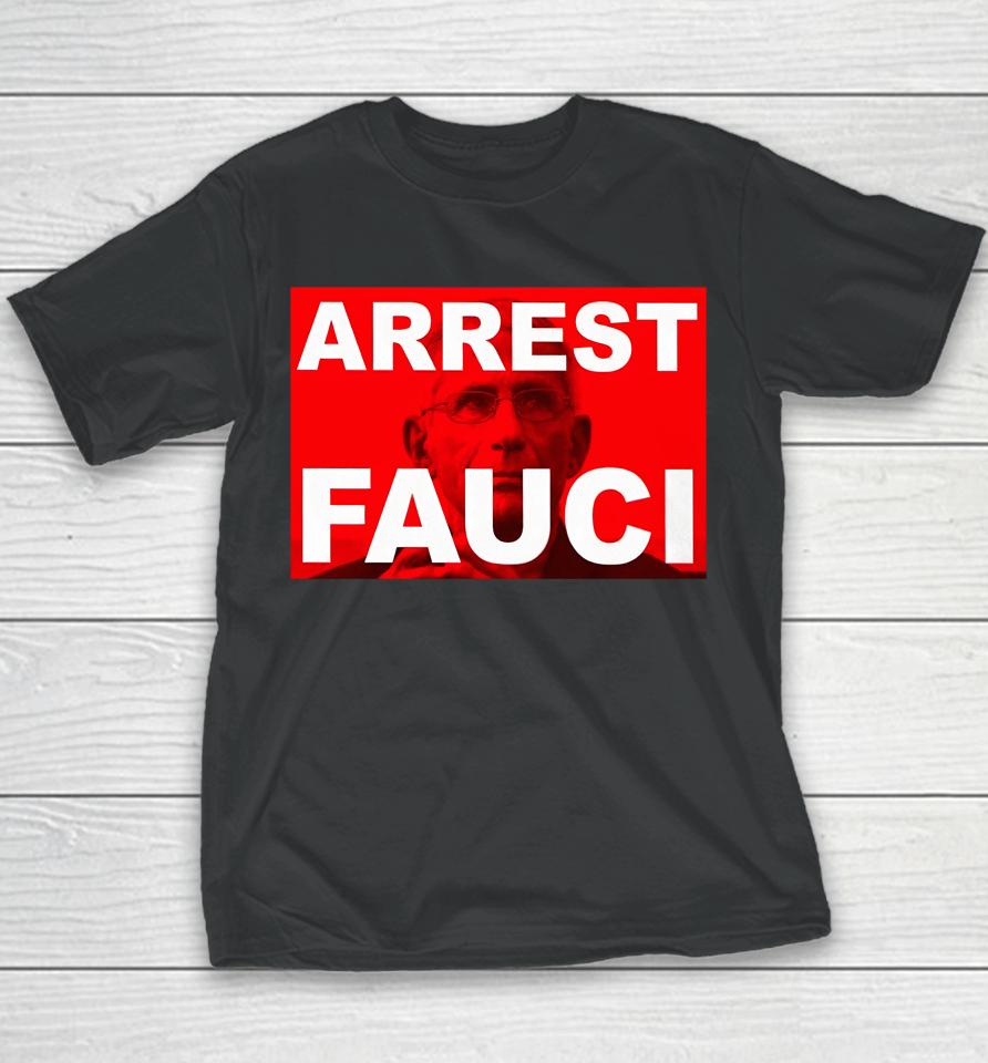 Bank Teller Arrest Fauci Liz Churchill Youth T-Shirt