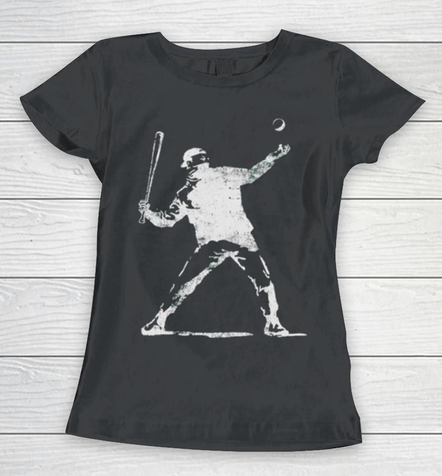 Bansky Baseball Thrower Women T-Shirt