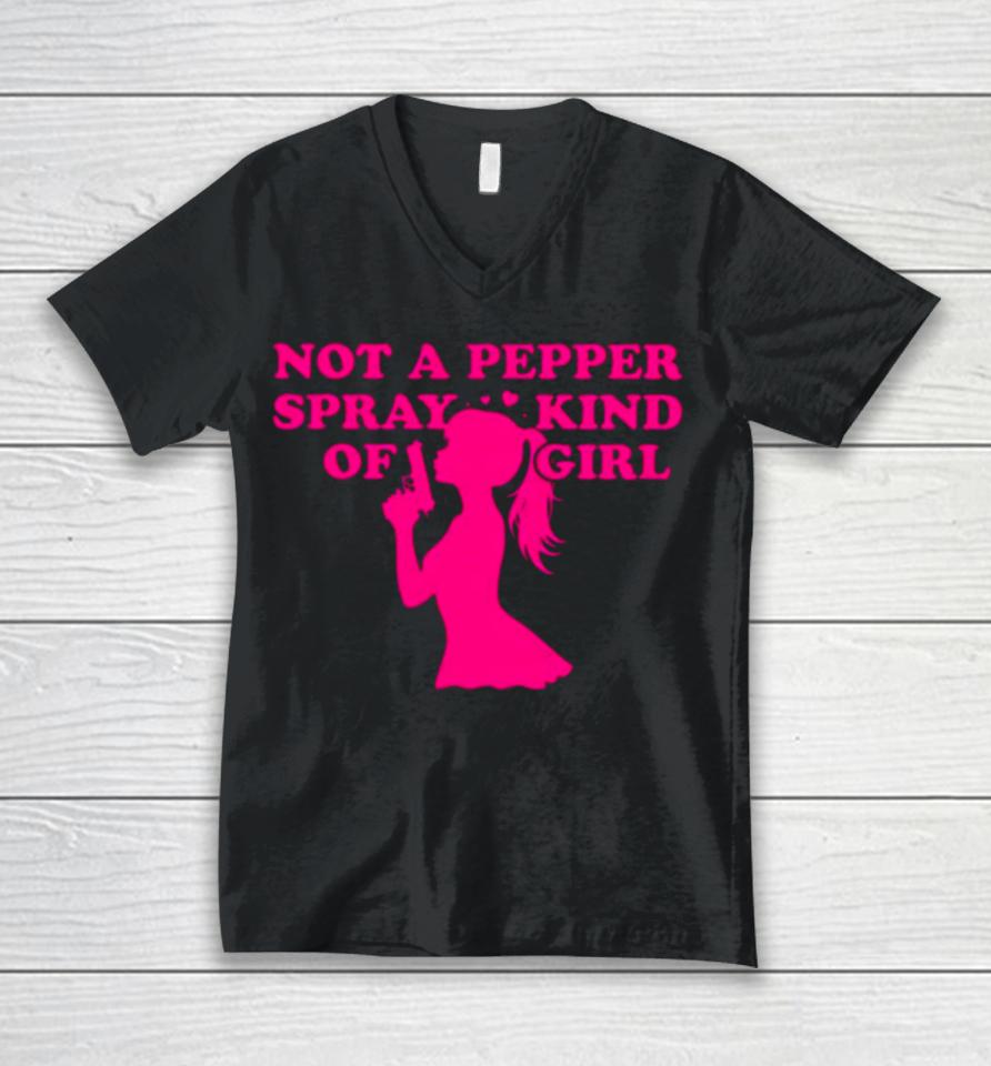 Barbie Not A Pepper Spray Kind Of Girl Unisex V-Neck T-Shirt