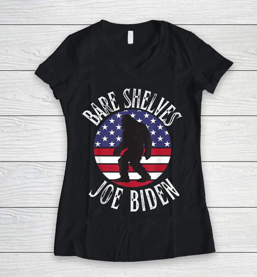 Bare Shelves Biden Women V-Neck T-Shirt