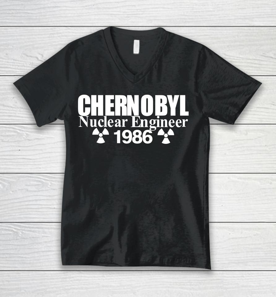 Barelylegal Clothing Chernobyl Nuclear Engineer 1986 Unisex V-Neck T-Shirt