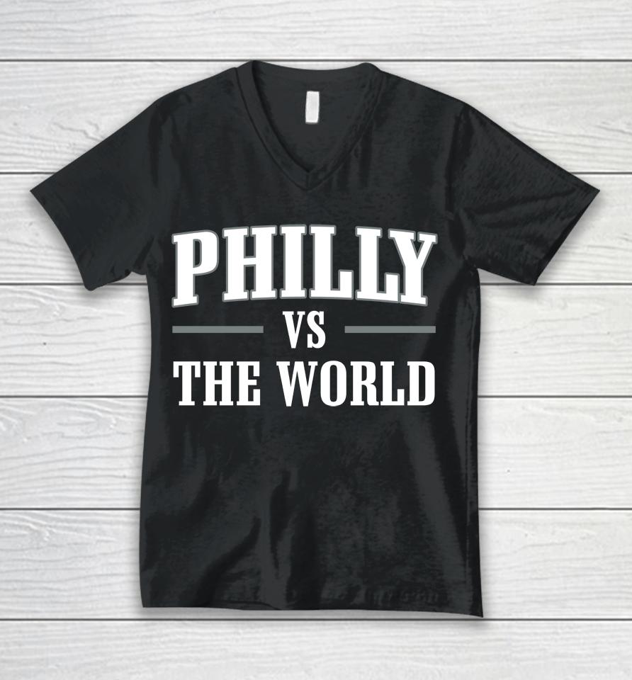 Barstool Philly Vs The World Unisex V-Neck T-Shirt