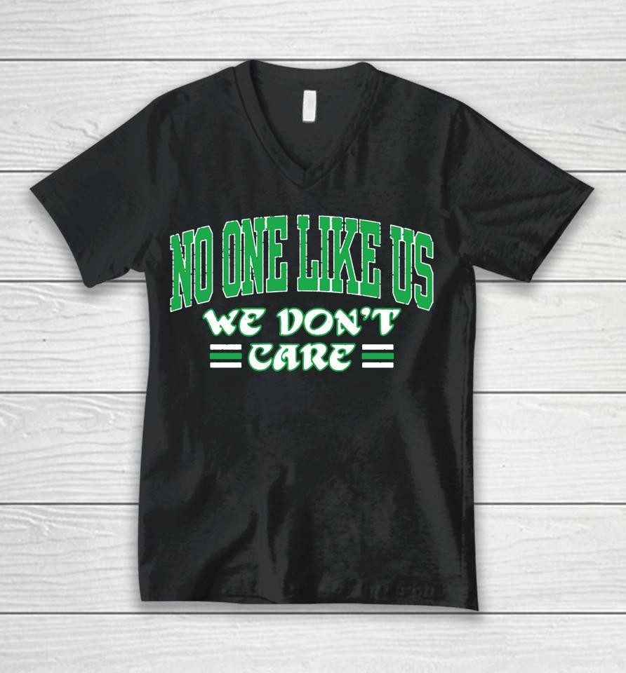 Barstool Sports Eagles No One Like Us We Don't Care Black Unisex V-Neck T-Shirt