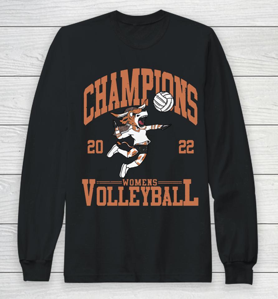 Barstool Sports Grey Texas Volleyball Champs Long Sleeve T-Shirt
