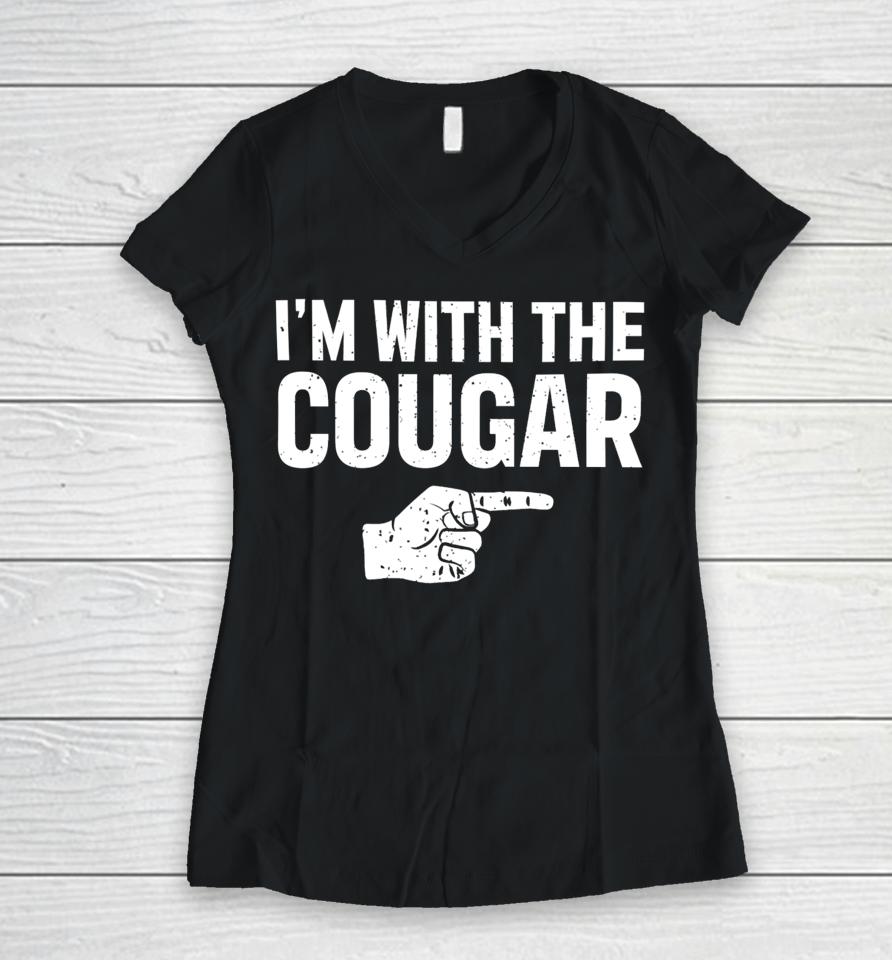Barstool Sports I’m With The Cougar T Shirt Mark Titus Show Women V-Neck T-Shirt
