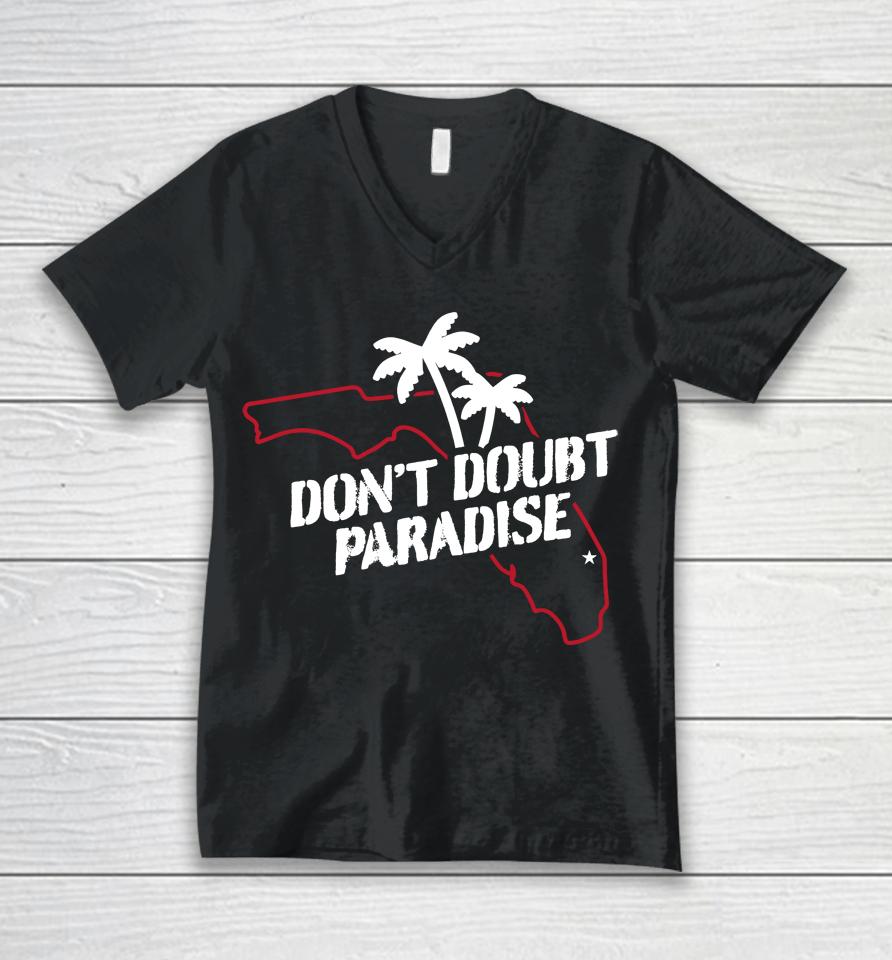 Barstool Sports Merch Don't Doubt Paradise Unisex V-Neck T-Shirt