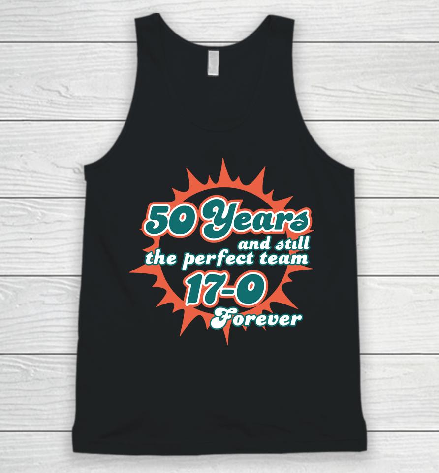 Barstool Sports Store 50 Years And Still The Perfect Team 17-0 Forever Unisex Tank Top