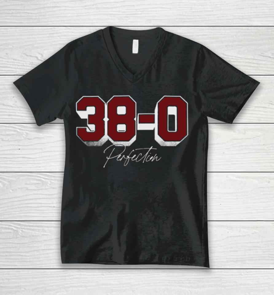 Barstool Sports Store Gamecock 38-0 Perfection Unisex V-Neck T-Shirt